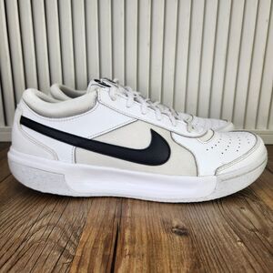 Nike Zoom Court Lite 3 Mens Sz 10.5 White Black Tennis Sneakers Shoes DH0626-100